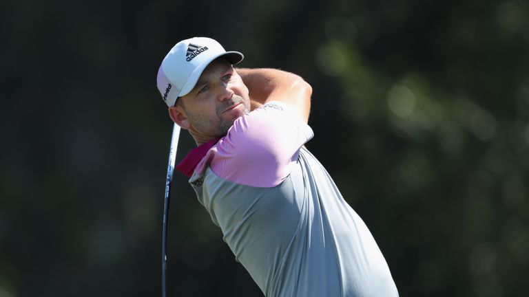 PONTE VEDRA BEACH, FL - MAY 10:  Sergio Garcia of Spain in action during a practice round ahead of THE PLAYERS Championship on the Stadium Course at TPC Sa