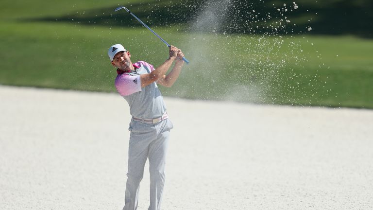 PONTE VEDRA BEACH, FL - MAY 10:  Sergio Garcia of Spain in action during a practice round ahead of THE PLAYERS Championship on the Stadium Course at TPC Sa