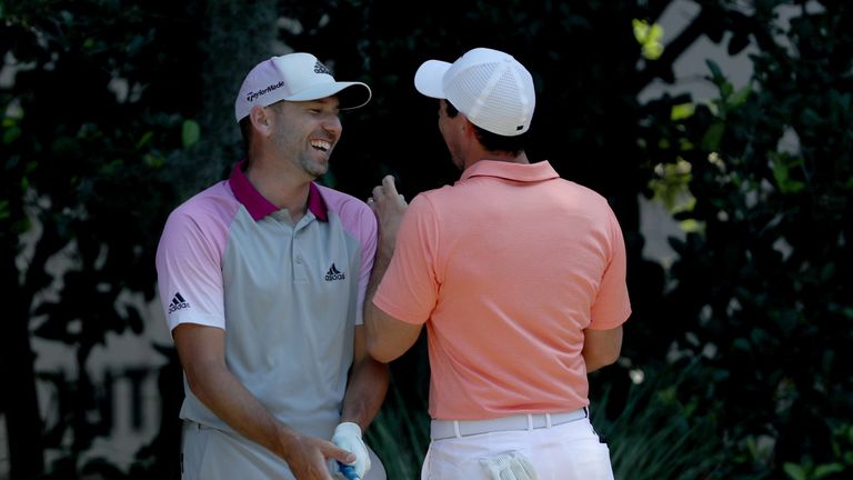 during practice for the THE PLAYERS Championship on the Stadium Course at TPC Sawgrass on May 10, 2017 in Ponte Vedra Beach, Florida.