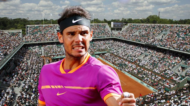 Spanish tennis player Rafael Nadal graphic for French Open 2017