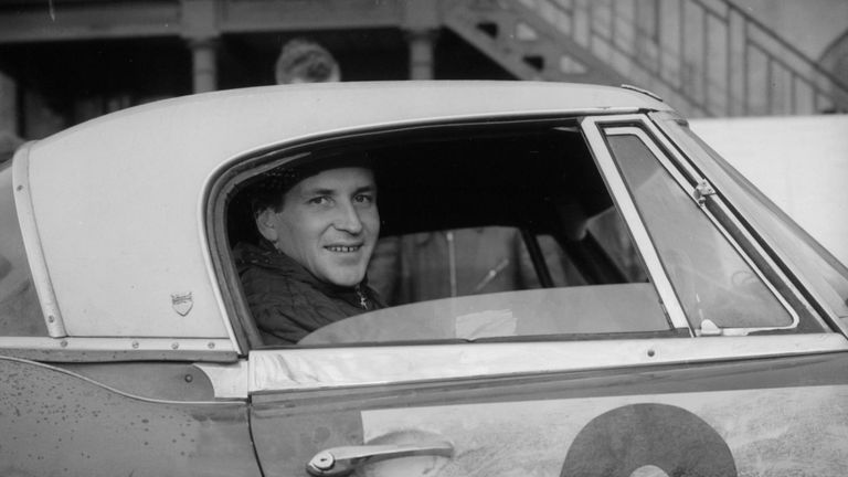 23rd November 1965:  Finnish rally driver Timo Makinen leaving Perth after a Royal Automobile Club race.  (Photo by Trevor Humphries/Central Press/Getty Im