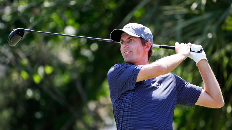 Webb Simpson of the United States plays his shot from the fifth tee during the third round of THE PLAYERS Championship