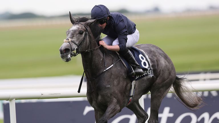 Winter, ridden by Ryan Moore, on the way to winning the Tattersalls Irish 1,000 Guineas at the Curragh