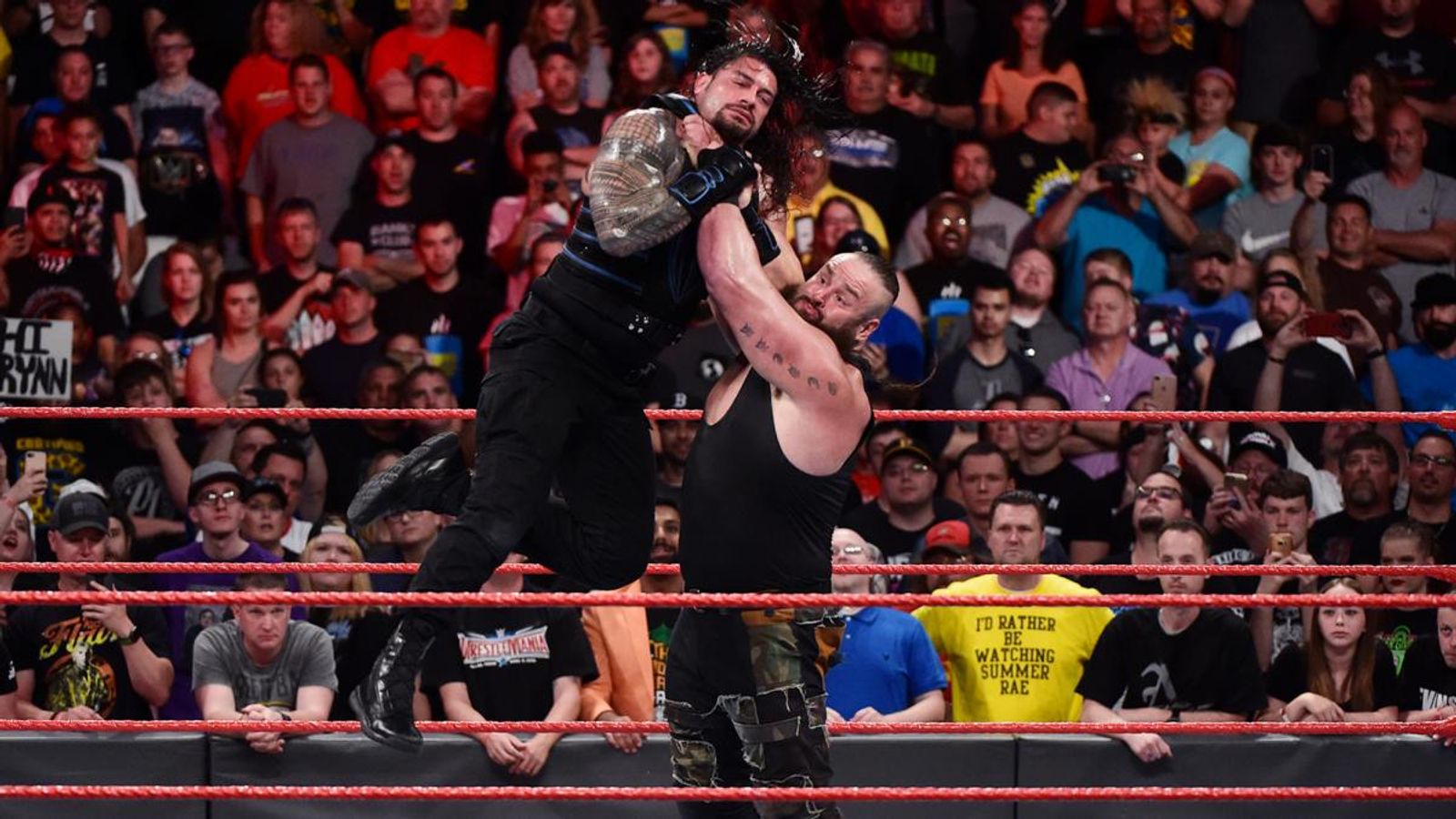 Wwe Raw Braun Strowman Stuns Roman Reigns Wwe News Sky Sports