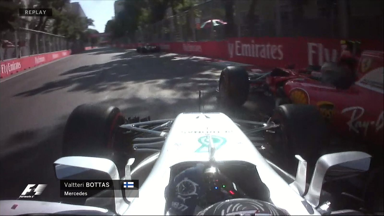 Azerbaijan GP First Lap Valtteri Bottas And Kimi Raikkonen Collide azerbaijan-gp-first-lap-valtteri-bottas-and-kimi-raikkonen-collide