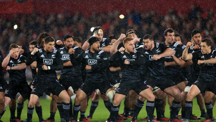 The Maori All Blacks perform a Haka before their match against Munster in November 2016