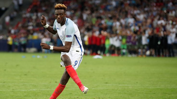 Tammy Abraham misses his penalty during the UEFA European Under-21 Championship, Semi-Final