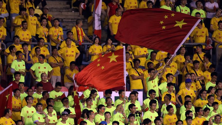 Football's popularity is rising in China following the development of the Super League