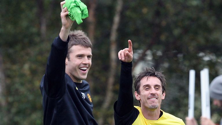 Gary Neville played alongside Michael Carrick at Manchester United for five years