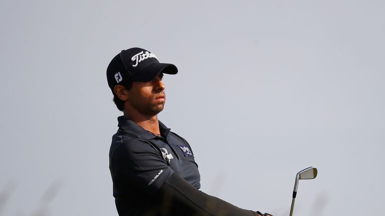 HARTFORD, WI - JUNE 15:  Aaron Rai of England plays his shot from the sixth tee during the first round of the 2017 U.S. Open at Erin Hills on June 15, 2017