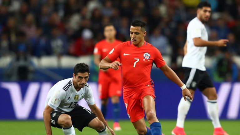 Alexis Sanchez of Chile in action during the FIFA Confederations Cup