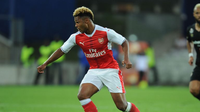 LENS, FRANCE - JULY 22: of Arsenal during a pre season friendly between RC Lens and Arsenal at Stade Bollaert-Delelis on July 22, 2016 in 