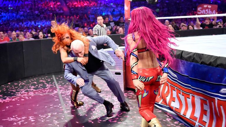 Becky Lynch had had enough of Rick Flair's interfering during Wrestlemania 32.