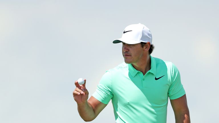 during the final round of the 117th US Open Championship at Erin Hills on June 18, 2017 in Hartford, Wisconsin.