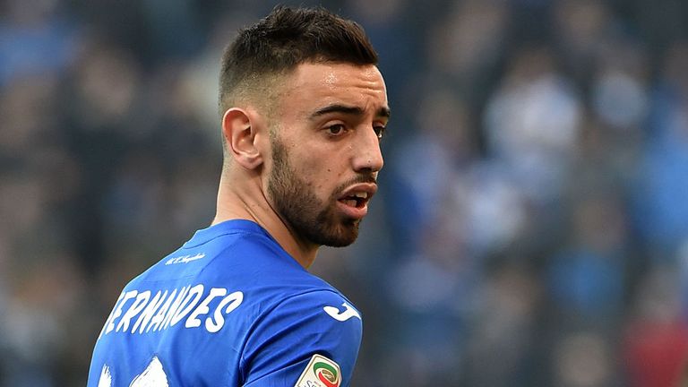 Bruno Fernandes of Sampdoria during the Serie A match between UC Sampdoria and FC Torino at Stadio Luigi Ferraris on December 4, 2016 in Genoa, Italy.