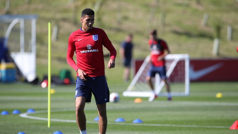 England's Chris Smalling during a training session at St George's Park, Burton.