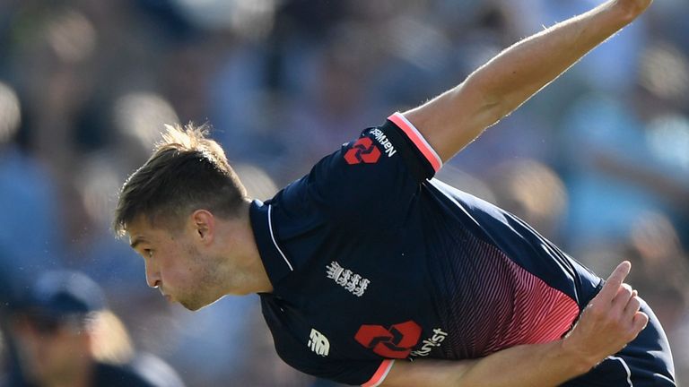 Chris Woakes was only able to bowl two overs in England's victory over Bangladesh