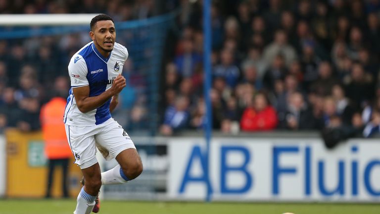 BRISTOL, ENGLAND - JANUARY 07:  Cristian Montano of Bristol Rovers in action during the Sky Bet League One match between Bristol Rovers and Northampton Tow