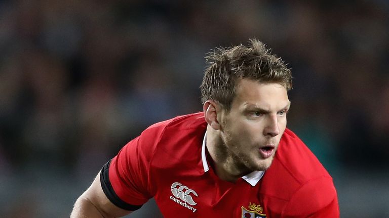 AUCKLAND, NEW ZEALAND - JUNE 07:  Dan Biggar of the Lions looks on during the match between the Auckland Blues and the British & Irish Lions at Eden Park o