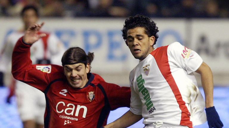 Dani Alves in action for Sevilla in 2005