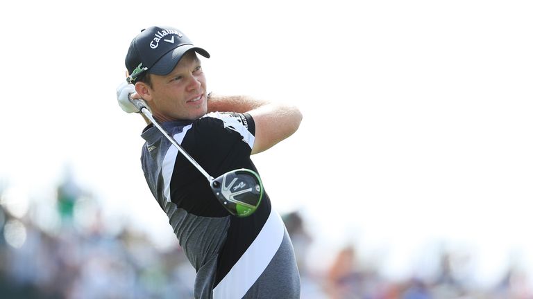Danny Willett of England plays his shot from the 14th tee during the first round of the 2017 U.S. Open at Erin Hills