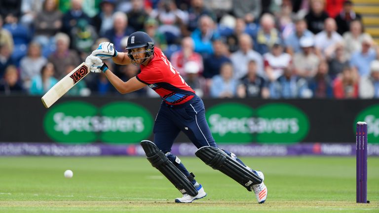 CARDIFF, WALES - JUNE 25: England batsman Dawid Malan hits out during the 3rd NatWest T20 International between England and South Africa at SWALEC Stadium 