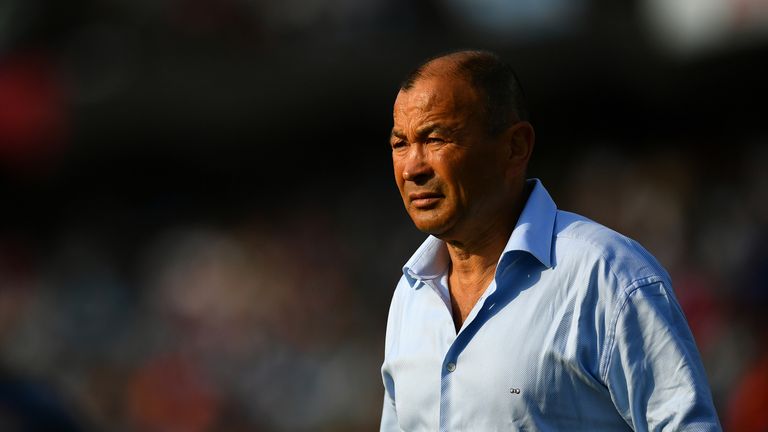 SANTA FE, ARGENTINA - JUNE 17:  Eddie Jones, Head Coach of England looks on prior to the ICBC Cup match between Argentina and England at Estadio Brigadier 