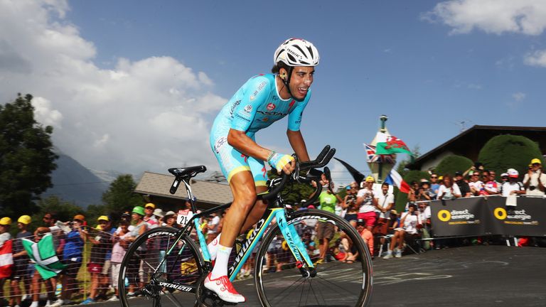 MEGEVE, FRANCE - JULY 21: Fabio Aru of Italy and Astana Pro Team rides during stage eighteen of the 2016 Le Tour de France, from Sallanches to Megeve on Ju
