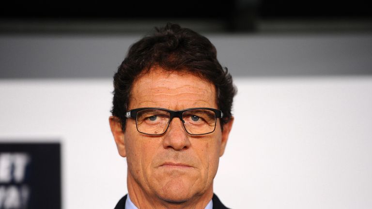 Russia's coach Italian Fabio Capello is seen during a friendly football match between their teams on November 18, 2014 in Groupama Arena of Budapest.  AFP 