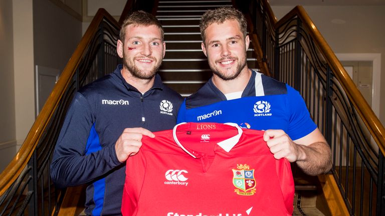 Scotland's Finn Russell (left) and Allan Dell have been drafted in