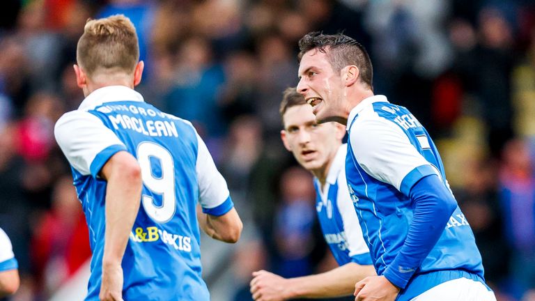 29/06/17 UEFA EUROPA LEAGUE 1ST QUALIFYING ROUND
 ST JOHNSTONE V FK TRAKAI 
 MCDIARMID PARK - PERTH
 St Johnstone's Joe Shaughnessy equalises