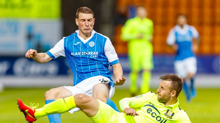 29/06/17 UEFA EUROPA LEAGUE 1ST QUALIFYING ROUND
 ST JOHNSTONE V FK TRAKAI 
 MCDIARMID PARK - PERTH
 St Johnstone's David Wotherspoon and Trakai's Arunas K