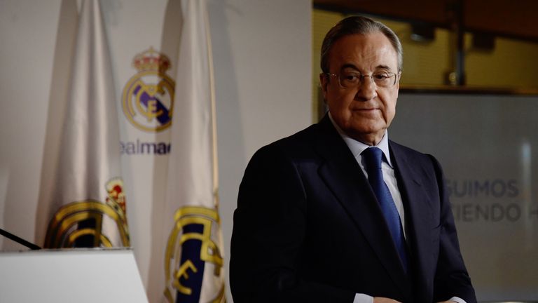 Florentino Perez was re-elected as Real Madrid president