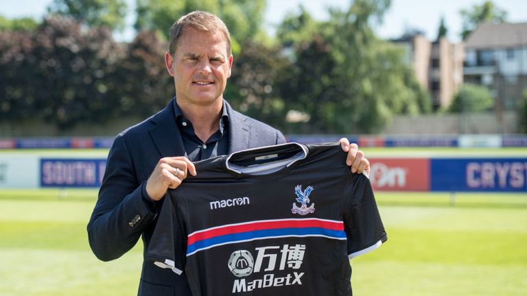 Former Dutch international great Frank de Boer poses as he is unveiled as the new manager of Crystal Palace 26/6/17