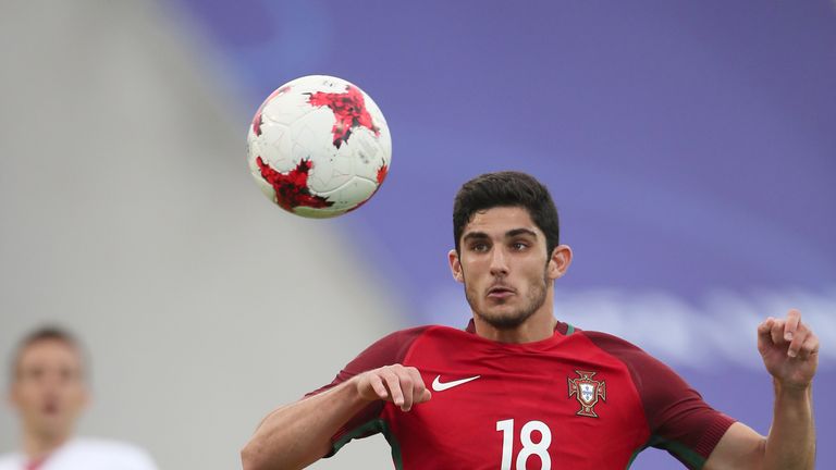 Goncalo Guedes opened the scoring for Portugal