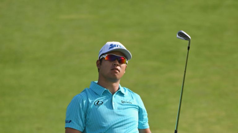 Hideki Matsuyama on course at the US Open