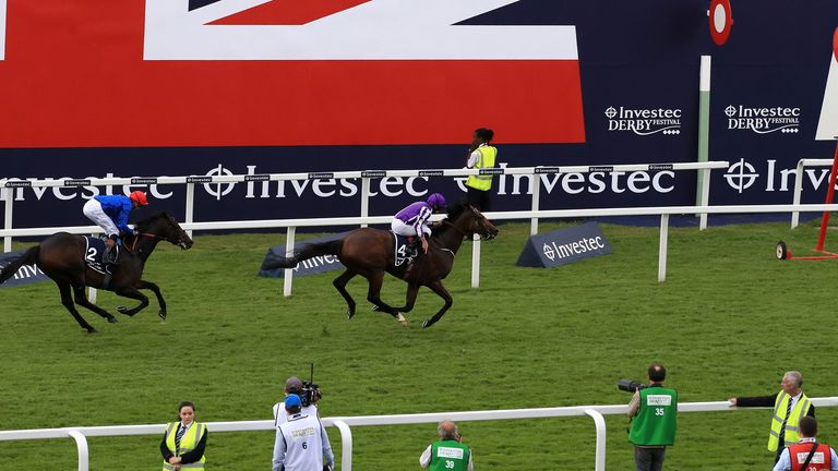 Highland Reel, ridden by Ryan Moore, wins the Coronation Cup