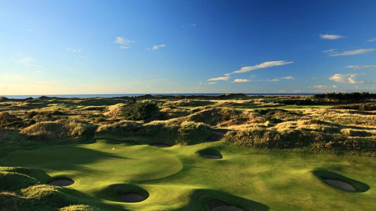 A view of the green on the 421 yards par 4, second hole at Royal Birkdale Golf Club, the host course for the 2017 Open Championship on October 10, 2016
