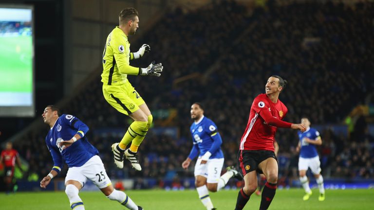 Ibrahimovic's most spectacular goal was a lob over Everton goalkeeper Maarten Stekelenburg