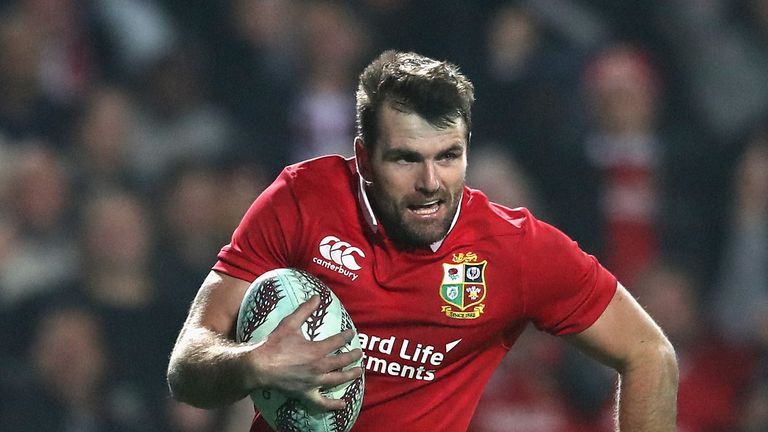 HAMILTON, NEW ZEALAND - JUNE 20:  Jared Payne of the Lions runs with the ball during the match between the Chiefs and the British & Irish Lions at Waikato 