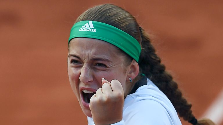 Latvia's Jelena Ostapenko reached the semi-finals