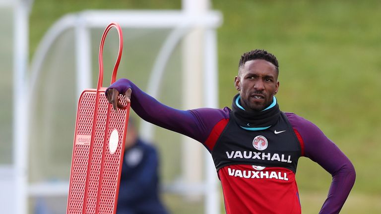 England's Jermain Defoe during the training session at St George's Park, Burton.