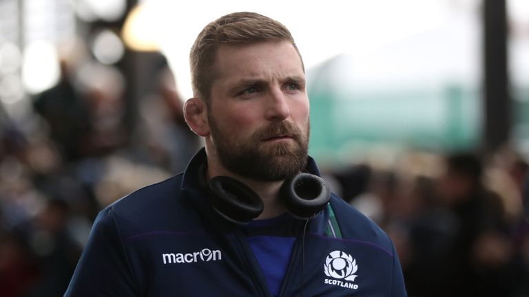 EDINBURGH, FEBRUARY 25 2017:  John Barclay of Scotland arrives ahead of kickoff  during the RBS Six Nations match between Scotland and Wales