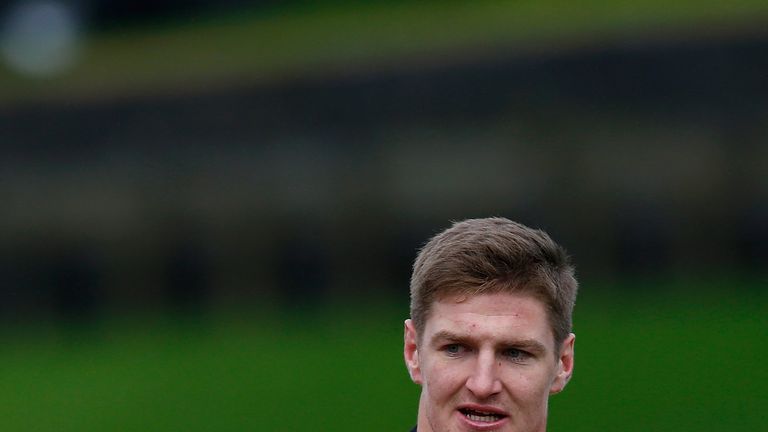 Jordie Barrett takes part in an All Blacks training session in Auckland