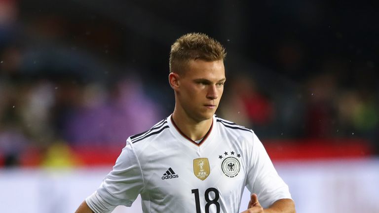 Joshua Kimmich of Germany controls the ball during the international friendly match between Denmark v Germany on June 6, 2017