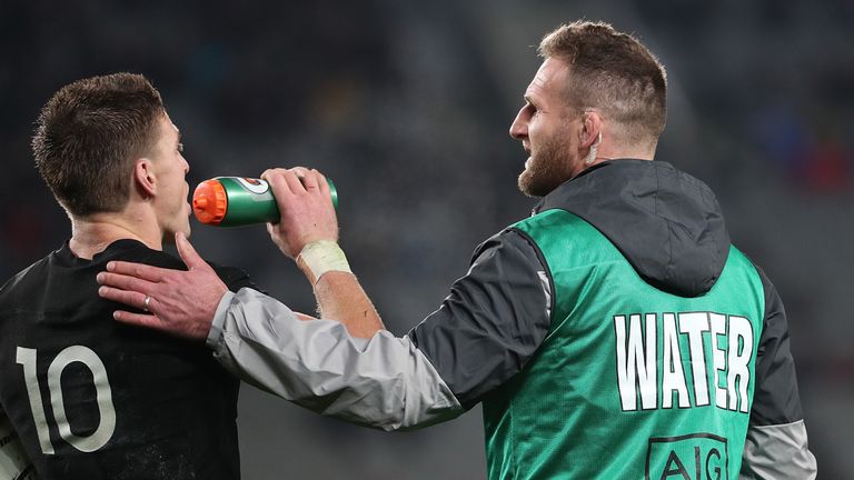 Kieran Read (R) has been part of the All Blacks  despite not playing since April