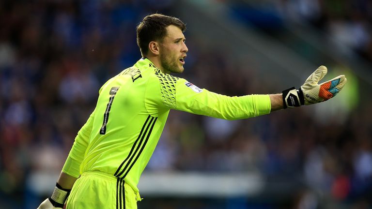 READING, ENGLAND - MAY 16:  Marcus Bettinelli of Fulham in action during the Sky Bet Championship Play Off Second Leg match between Reading and Fulham at M