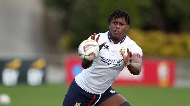 British and Irish Lions' Maro Itoje during a training session ahead of the second test against the All Blacks