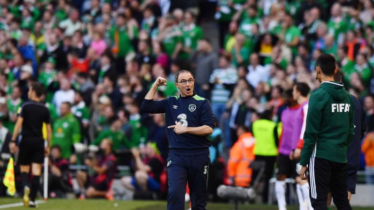 Martin O'Neill reacts to the late disallowed goal.