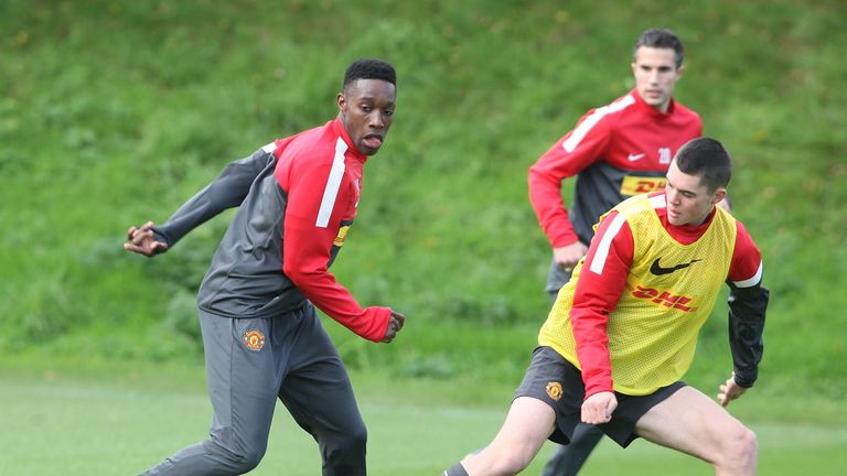 <<enter caption here>> at Carrington Training Ground on October 5, 2012 in Manchester, England.